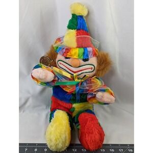 Cuddle Wit Clown Plush 19 Inch Colorblock Primary Colors Stuffed Animal Toy